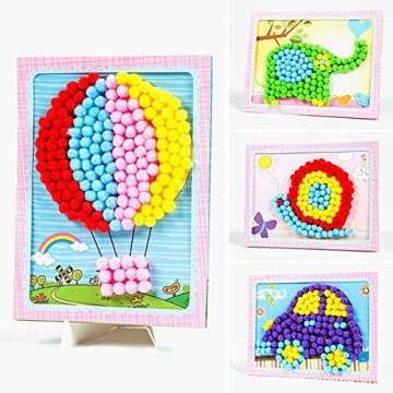 Pom Poms 500 PCS 1 Inch Assorted Pompoms Multicolor Arts and Crafts Fuzzy Pom Poms Balls for DIY Creative Crafts Decorations, Kids Craft Project, Home Party Holiday Decorations