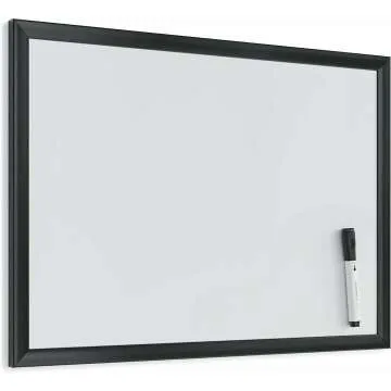 Magnetic Dry Erase Board 17x23 Black Frame