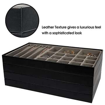 Elegant Stackable Jewelry Tray Set for Organizing Accessories