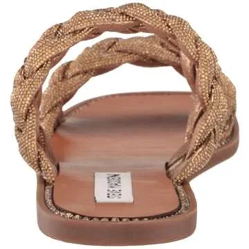 Steve Madden Women's Glitzy Newbie Flat Sandals