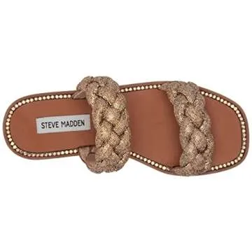 Steve Madden Women's Glitzy Newbie Flat Sandals