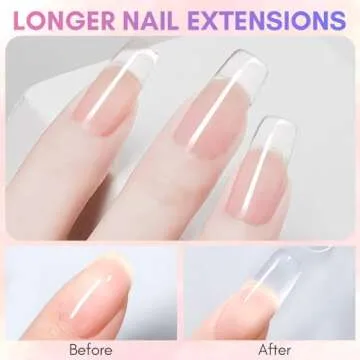 Makartt Poly Nail Gel: Clear 50ML Gel Builder for Natural-Looking Strengthener 3D Molding Gel for Trendy Nail Art-Long-Lasting and Easy to Use Supplies