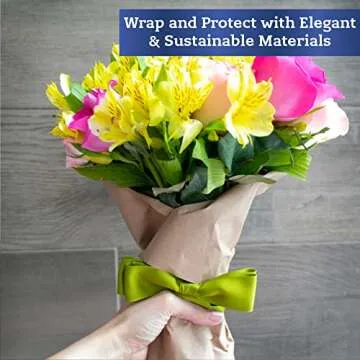 FIESTA WRAPS Brown Kraft Paper Roll 17.5 in x 1320 in (110 ft) Made in The USA - Brown Wrapping Paper Roll - Kraft Table Runner - Papel Craft