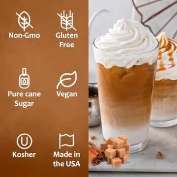 Syruvia Brown Sugar Cinnamon Syrup for Coffee 25.4 Ounces Brown Sugar Cinnamon Coffee Syrup Flavor,