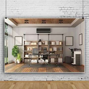 DASHAN 6x4ft Polyester Business Backdrop Bright Glass Window Photography Background House Interior M...