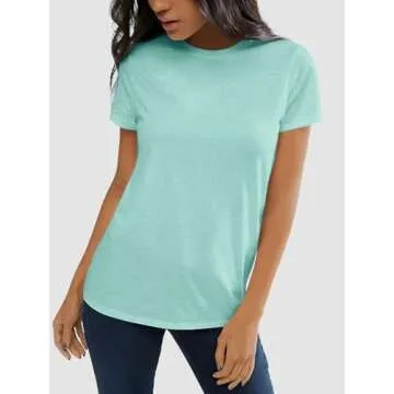 ATHMILE Women's Casual Summer Tops - Soft Short Sleeve T-Shirts