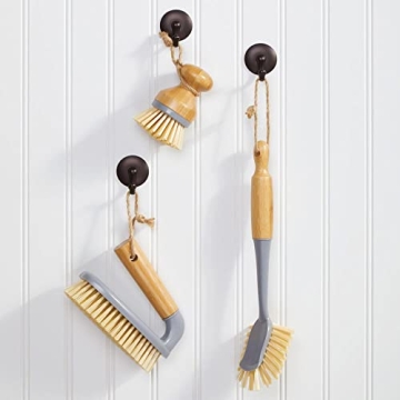 Eco-Friendly Bamboo Cleaning Brushes Set of 3 for Home Use