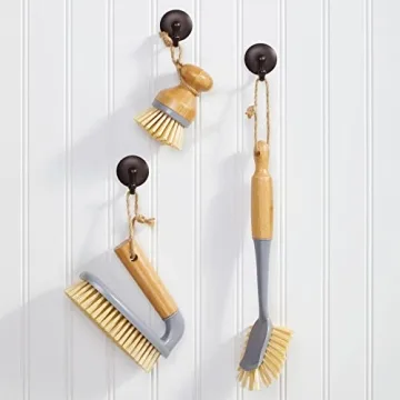 Eco-Friendly Bamboo Cleaning Brushes Set of 3 for Home Use