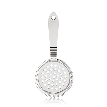 Viski Antique Style Hawthorne Strainer, Stainless Steel Cocktail Strainer, Professional Bar Tools,Si...