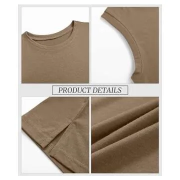 Ficerd 4 Pack Women's Sleeveless Tops, Casual Summer Loose Fit T Shirts Solid Color Tunic Tank Tops Ladies' Crew Neck Tee