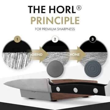 HORL 2 Walnut Rolling Knife Sharpener - Kitchen Knife Sharpener for Razor Sharp Edges Made in Germany - Easy Knife Sharpening Kit - Knife Sharpener Roller with Magnetic Holder with 15 & 20 Degrees