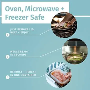 4-Pack 28oz Glass Food Storage Containers with Lids