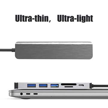 yoxxzus USB-C Hub Multiport Adapter for Switch/Switch OLED/MacBook/iPad Pro/Laptop