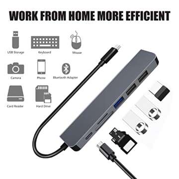 yoxxzus USB-C Hub Multiport Adapter for Switch/Switch OLED/MacBook/iPad Pro/Laptop