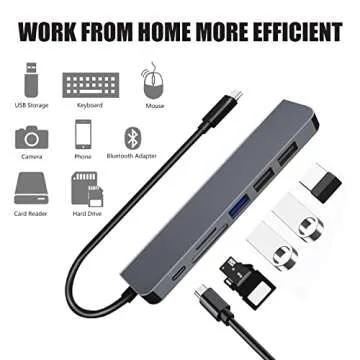 yoxxzus USB-C Hub Multiport Adapter for Switch/Switch OLED/MacBook/iPad Pro/Laptop