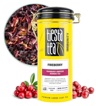 Tiesta Tea - Cranberry Hibiscus Rooibos Tea, Loose Leaf Herbal Blend, 50 Cups