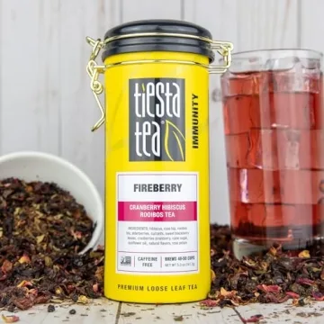Tiesta Cranberry Hibiscus Rooibos Tea - 5oz Loose Leaf Blend