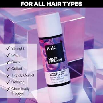 IGK Mixed Feelings Leave-In Blonde Toning Drops 30 ml / 1 oz