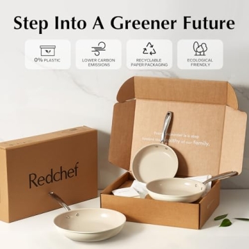 Redchef Ceramic Non-Stick Frying Pans Set for Healthy Cooking