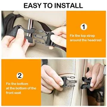 JUCAINHI Car Storage Organizer 2 PCS,Car Backseat Organizer for Kids Durable Waterproof Oxford Fabric with Touchable Tablet Holder 8 Mesh Pockets and 2 Pockets for Snacks Toys,Car Travel Accessories