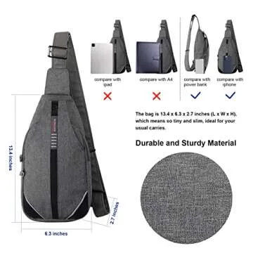 WATERFLY Anti Theft Mini Crossbody Sling Backpack