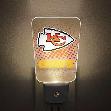 Party Animal NFL Kansas City Chiefs Team Night Light - 5-Inch Space Saver and Auto Activation