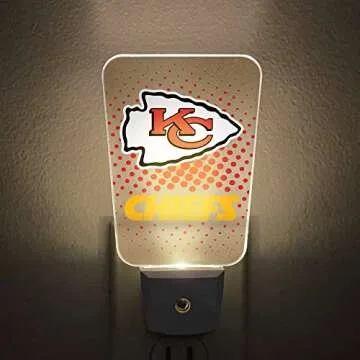 Party Animal NFL Kansas City Chiefs Team Night Light - 5-Inch Space Saver and Auto Activation