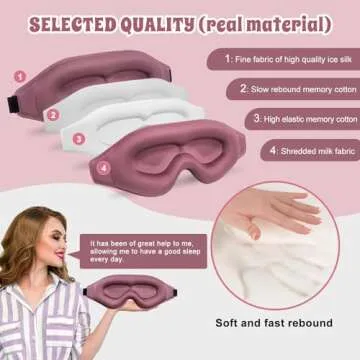 Clbxzwc 3D Advanced Eye Mask for Sleeping, Ultra Delicate Soft Skin Friendly Eye mask,100% Blackout Sleep Eye Mask for Sleep, Eyelash Extension Sleep mask, Sleeping Eye Masks for Men and Women