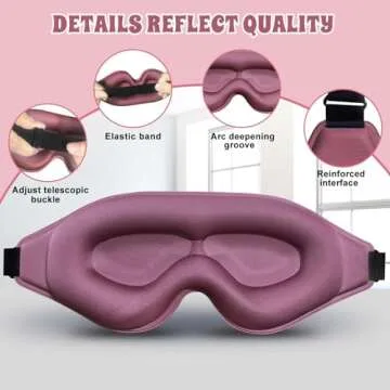 Clbxzwc 3D Advanced Eye Mask for Sleeping, Ultra Delicate Soft Skin Friendly Eye mask,100% Blackout Sleep Eye Mask for Sleep, Eyelash Extension Sleep mask, Sleeping Eye Masks for Men and Women