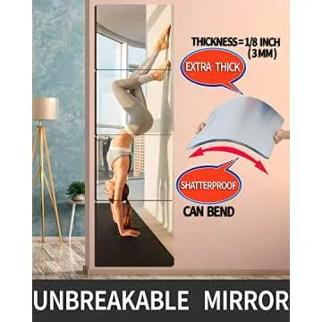 Unbreakable Acrylic Shatterproof Mirror for Home Gym use