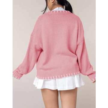 Chic Women's Bow Knit Sweater - Stylish & Cozy