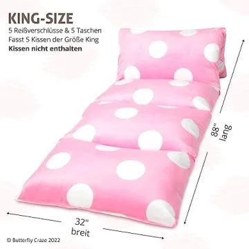 Butterfly Craze Kids Floor Pillow Lounger - Cozy Comfort