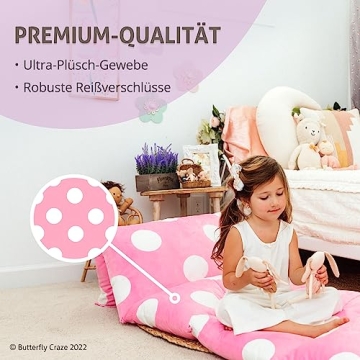 Butterfly Craze Kids Floor Pillow Lounger - Cozy Comfort