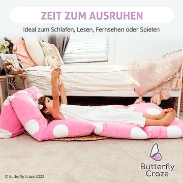 Butterfly Craze Kids Floor Pillow Lounger - Cozy Comfort