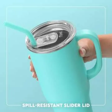 Swig Life 40oz Mega Mug, 40 oz Tumbler with Handle and Straw, Cup Holder Friendly, Dishwasher Safe, Extra Large Insulated Tumbler, Stainless Steel (Wild Child)
