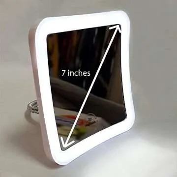 7x Magnifying Makeup Mirror with LED Lights - Portable and Adjustable