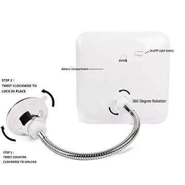 7x Magnifying Makeup Mirror with LED Lights - Portable and Adjustable