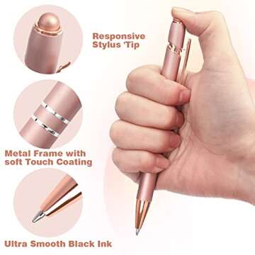 6 Pack 2-in-1 Stylus Ballpoint Pen Set for All Occasions