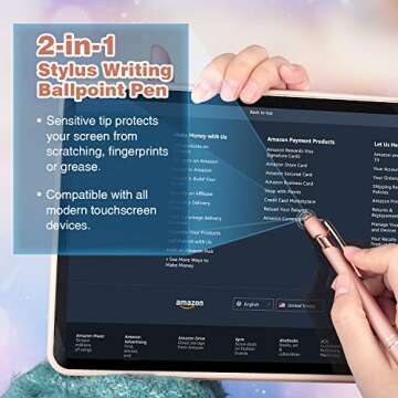 6 Pack 2-in-1 Stylus Ballpoint Pen Set for All Occasions
