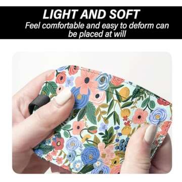 BHAHB 2 Pack Luggage Tag Luggage Tags PU Leather Suitcase Tags Aesthetic Cute Funny Travel Bag Labels for Women Girls-Flower Floral Pink Blue