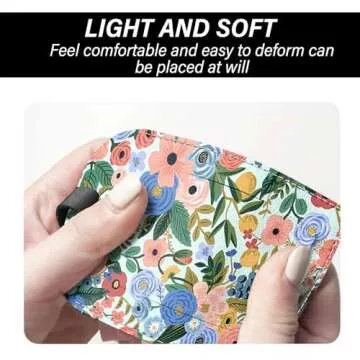 BHAHB 2 Pack Luggage Tag Luggage Tags PU Leather Suitcase Tags Aesthetic Cute Funny Travel Bag Labels for Women Girls-Flower Floral Pink Blue