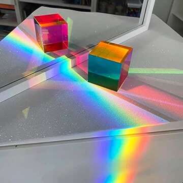 CMY Cubes Original (50mm) - Cyan, Magenta & Yellow Cube - Optical Color Cube - Teaches Subtractive C...