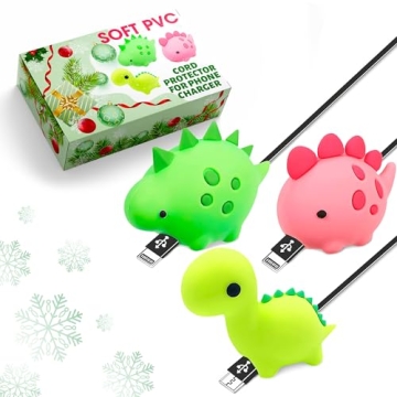 Cute Dinosaur Charging Cable Protectors - Set of 3