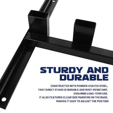 Highwild Adjustable Target Stand Base for Paper Shooting Targets Cardboard - H Shape - USPSA/IPSC - IDPA Practice - Upgraded Version (1 Pack)