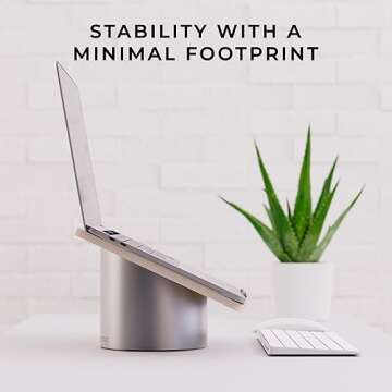 HumanCentric Portable Electronic Device Stand - Black Walnut Wood Laptop Stand, Ergonomic Computer Stand for Laptop, Compatible with MacBook Stand up to 16 inches