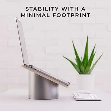 HumanCentric Portable Electronic Device Stand - Black Walnut Wood Laptop Stand, Ergonomic Computer Stand for Laptop, Compatible with MacBook Stand up to 16 inches