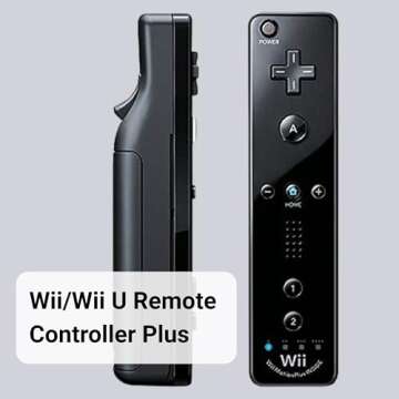 Wii Remote with Motion Plus - Wireless Bluetooth Game Controller - Official Wii and Wii U Compatible...