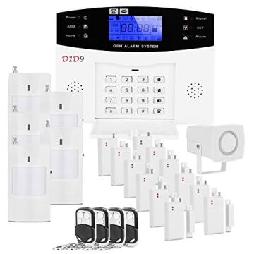 D1D9 Wireless Home Burglar Alarm System Kit - 23 pcs DIY GSM Security