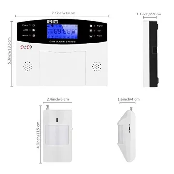 D1D9 23 pcs Wireless Burglar Alarm System Kit