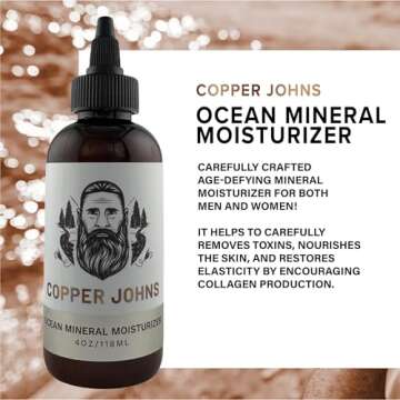 Copper Johns Ocean Mineral Moisturizer - Age Defying Lotion with 92+ Minerals